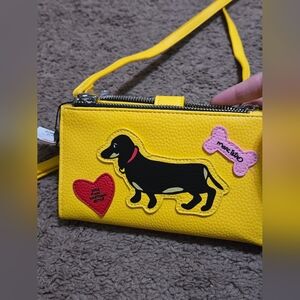Yellow Dog-Themed Crossbody Bag